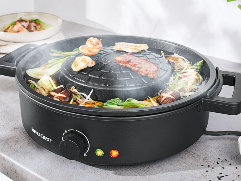 Pot mit Hot 2-in-1 TOOLS Tischgrill 1800 STHP A1, SILVERCREST® KITCHEN