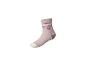 Rosa Socke mit Herz und Streifen