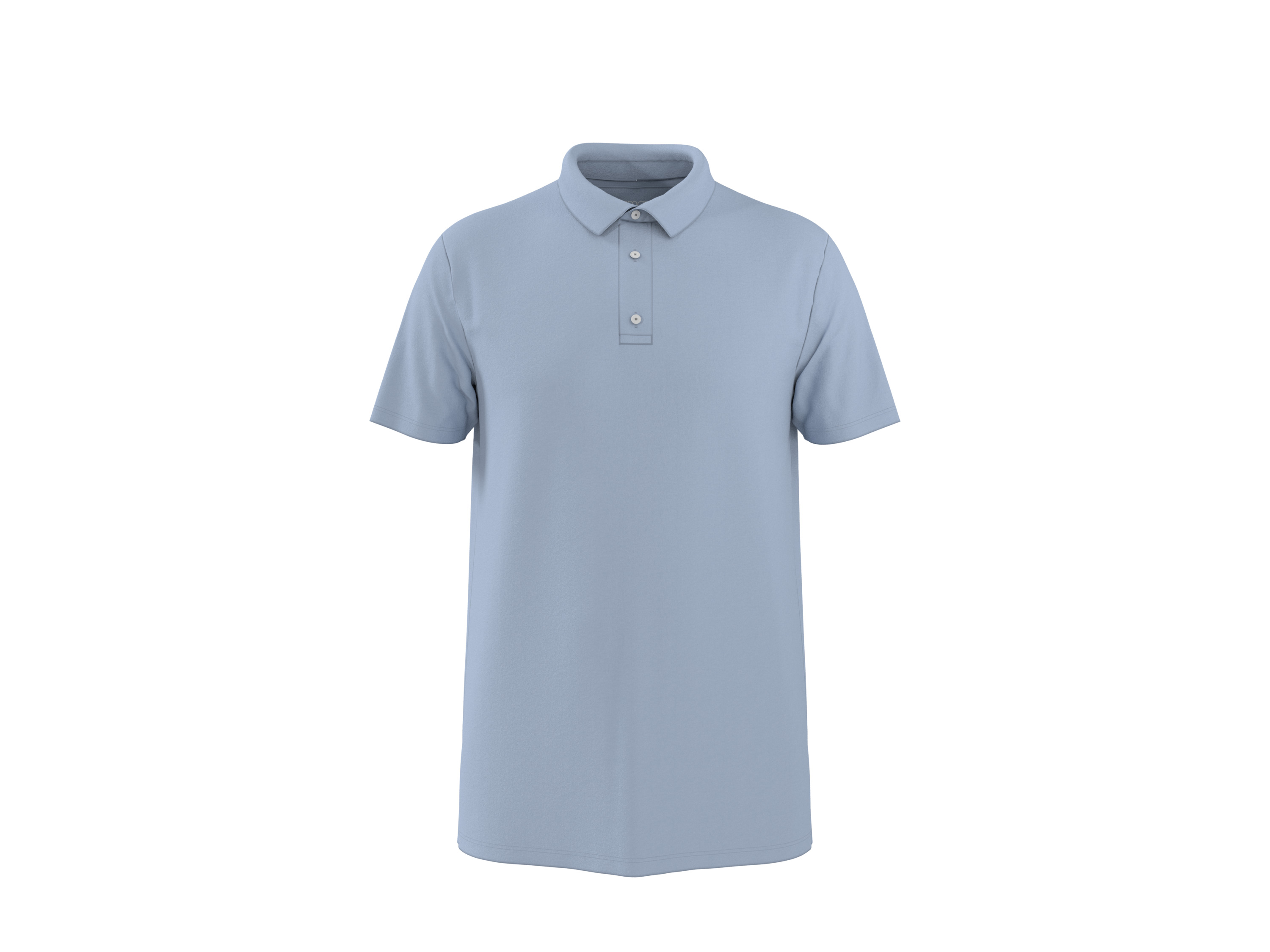 ESMARA MEN Herren Poloshirt mit Leinen (Blau, M (48/50))