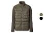Herren-Steppjacke in Olivgrün mit Strickärmeln und zwei Farboptionen.