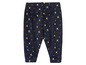 Blaue Baby-Leggings mit Sternen- und Blitzmuster.