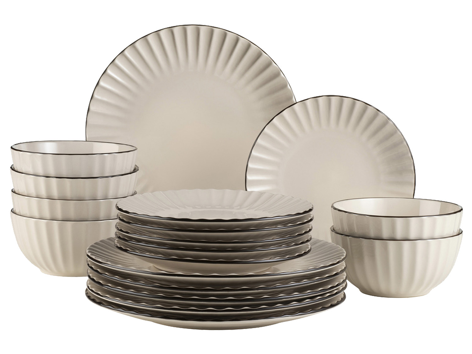 MÄSER Geschirr-Set »Osita«, 18-teilig, beige | LIDL