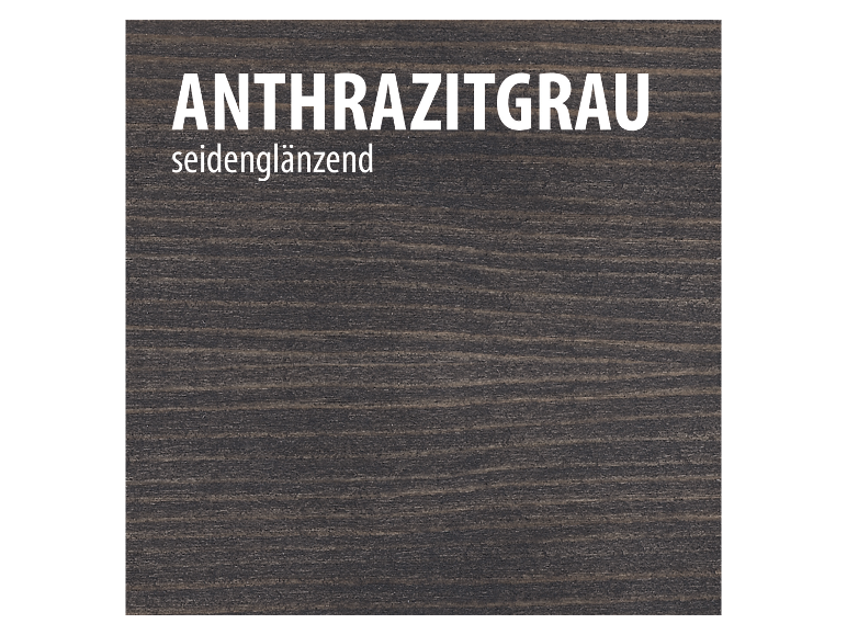 Anthrazitgrau, seiden glänzend.