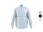 Herren-Langarmhemd, hellblau, mit drei Farboptionen.