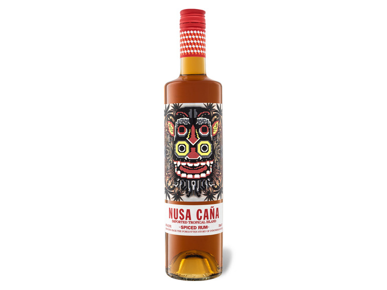 Gehe zu Vollbildansicht: Nusa Caña Imported Tropical Island Spiced Rum 40% Vol - Bild 1