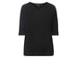 Schwarzes Oversize-Shirt mit V-Ausschnitt.