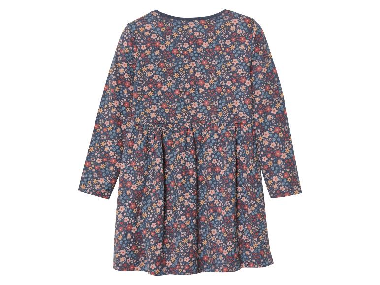Blumiges Langarmkleid für Mädchen.