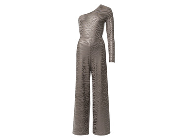 esmara® Damen Oneshoulder-Jumpsuit mit Metallic-Animal-Schimmereffekt