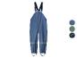 Blaue wasserdichte Kinder-Regenhose mit reflektierenden Elementen und Fußschlaufen
