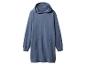 Blaugraues Kapuzenpulloverkleid mit Kapuze und Bauchtasche