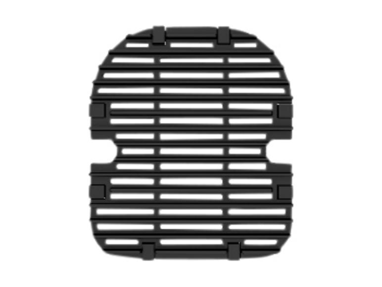 Schwarzer Grillrost mit rechteckigen Öffnungen