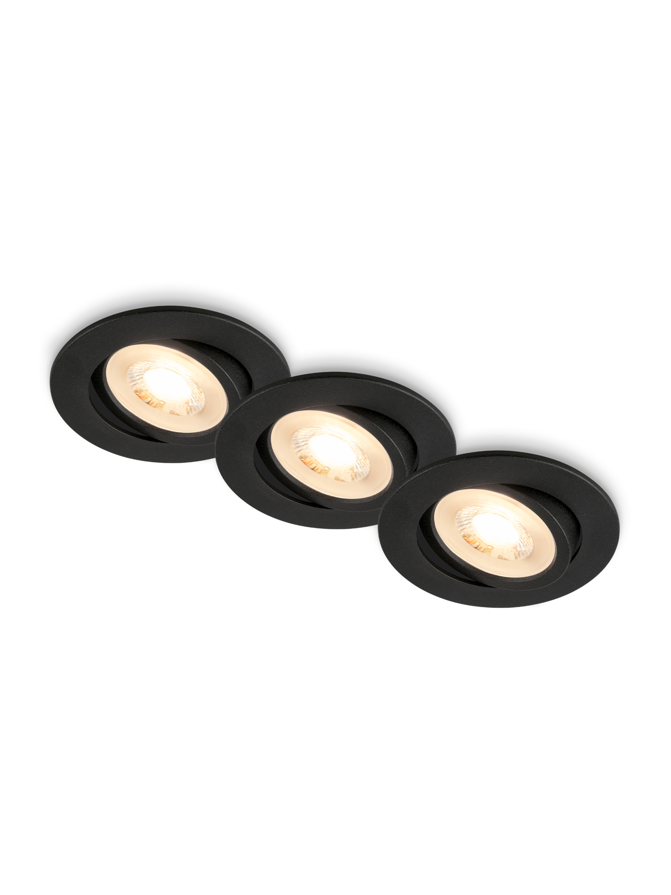 BRILONER LED Einbauleuchten in verschiedenen Farben und Ausführungen erhältlich (3er-Set, Schwarz)