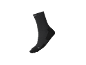 Schwarze Socke mit weißem VIT-Logo und verstärkter Ferse.