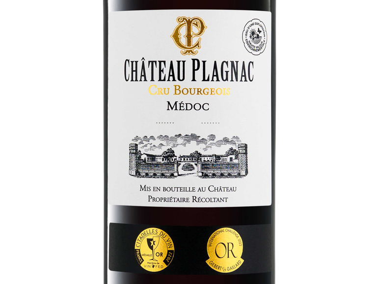 Médoc trocken, Cru Château Rotwein Bourgeois Plagnac AOP 2021