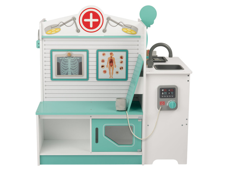 Gehe zu Vollbildansicht: Playtive Holz Arztpraxis, mit Blutdruckmonitor und Waschbecken - Bild 6