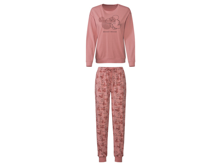 Gehe zu Vollbildansicht: Damen Pyjama, lang, aus weicher Single-Jersey-Qualität - Bild 2