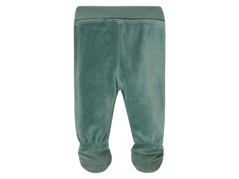 Babyhose aus Velours mit Füssen.
