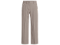 Hellbraune Damenhose mit Knopfverschluss und Gürtelschlaufen.