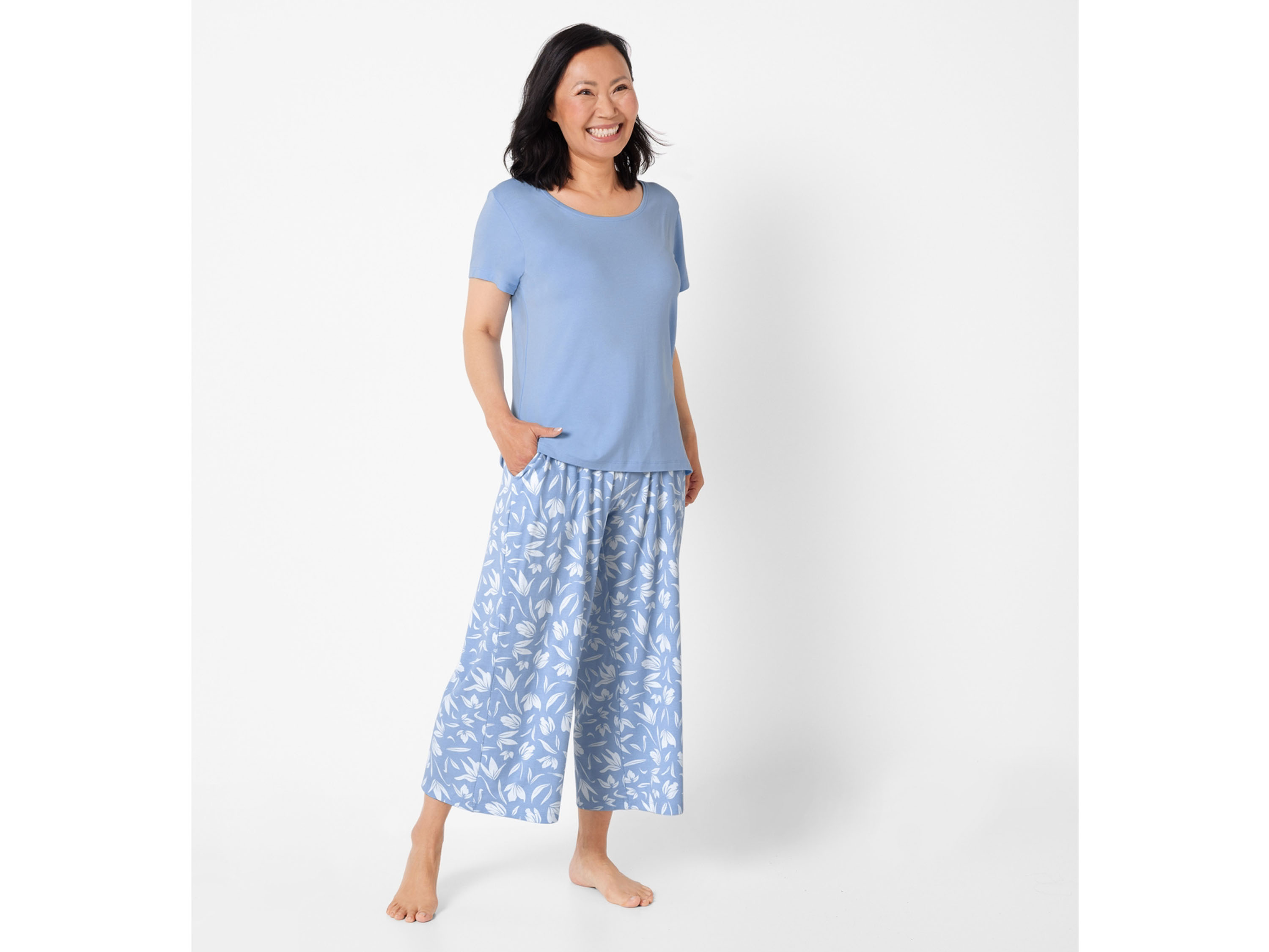 Thumbnail - esmara® Damen Capri Pyjama (Hellblau, XS (32/34))