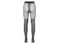 Schwarze Strumpfhose mit weißen Punkten.
