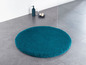Runde Badematte in türkis