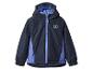Eine marineblaue und hellblaue Kinderjacke mit Kapuze und „ARCTIC STYLE“-Logo.