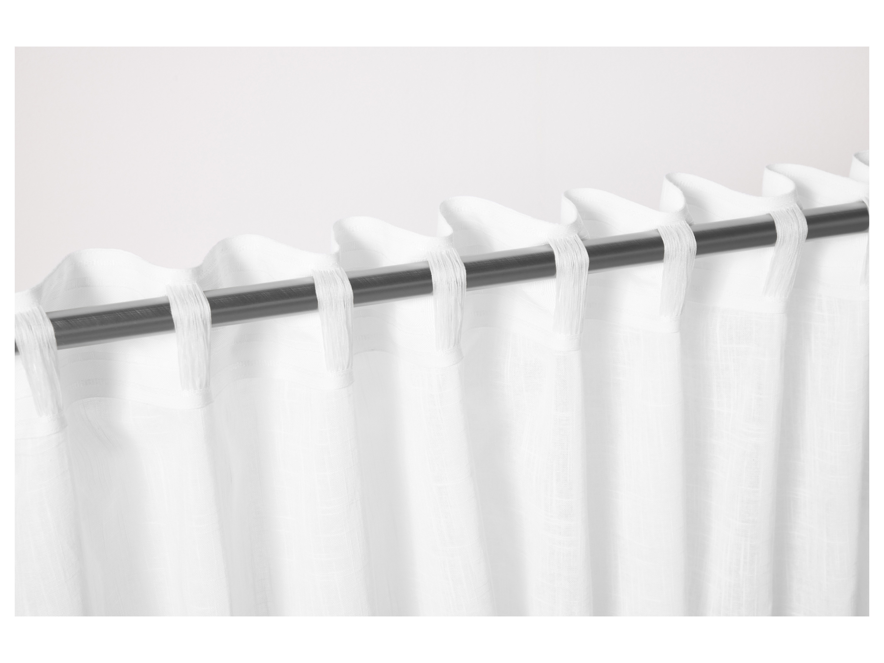 Thumbnail - LIVARNO home Vorhangschal-Set, 2-teilig (Weiß)