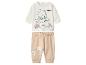 Winnie Puuh Baby-Outfit: weißes Langarmshirt und beige Hose