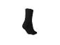 Eine schwarze Socke auf weißem Hintergrund