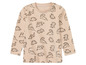 Beige Longsleeve mit Dinosaurier-Druck.