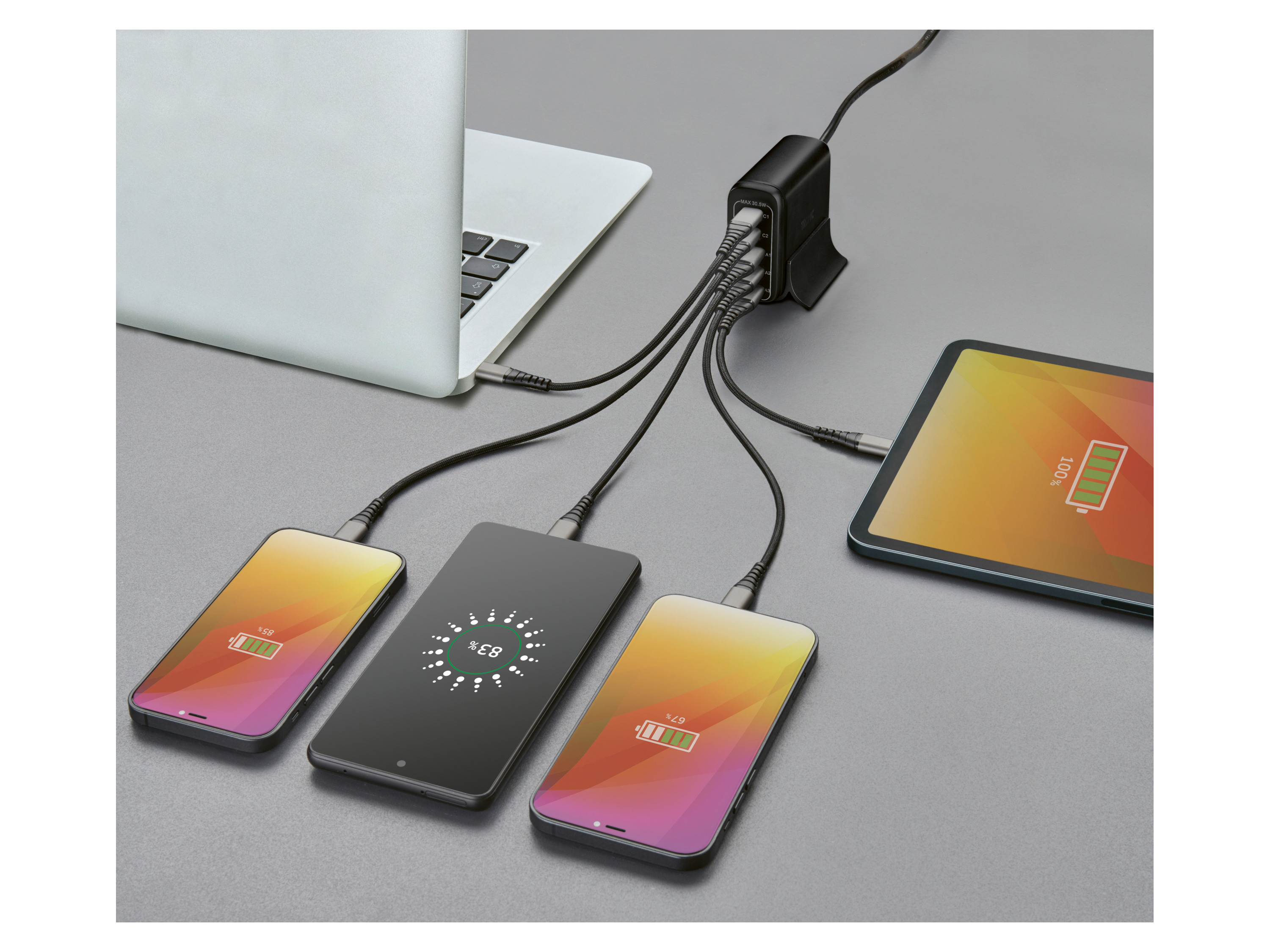 Thumbnail - TRONIC® USB-Ladestation »TUCSAC A1« (Schwarz)