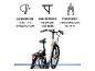 Weißes E-Bike mit Merkmalen: helle LED-Beleuchtung, praktischer Gepäckträger, 50 mm Federgabel.