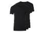 Drei schwarze Herren-T-Shirts mit V-Ausschnitt