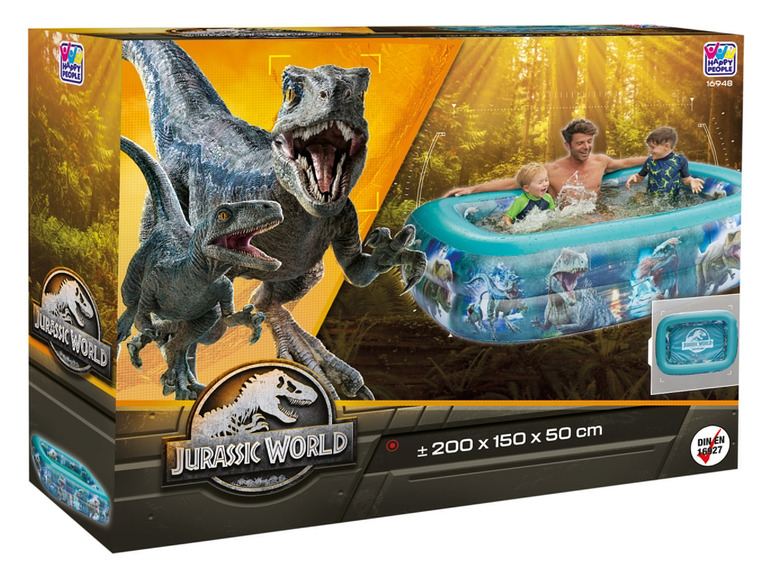 Gehe zu Vollbildansicht: Jurassic World Family Pool, 2 Ringe, 200 x 150 x 50 cm - Bild 4