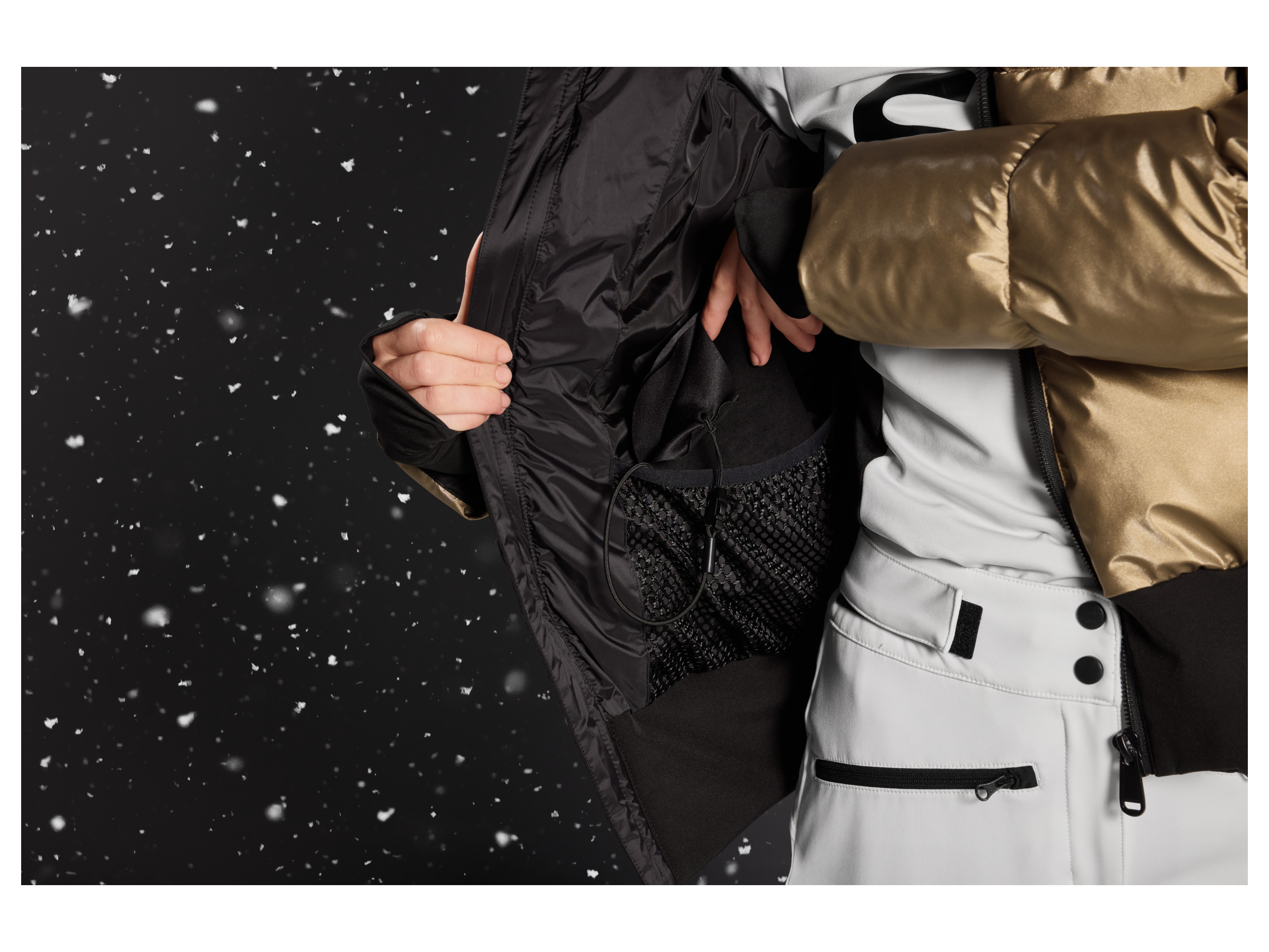 Thumbnail - CRIVIT Damen Skijacke Glamour (Gold, L(44/46))