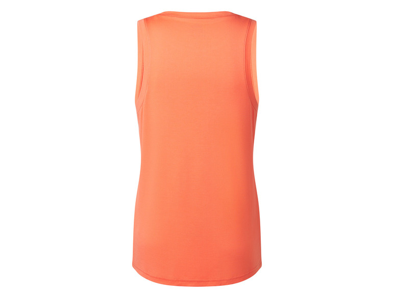 Ein orangefarbenes Damen-Tanktop.