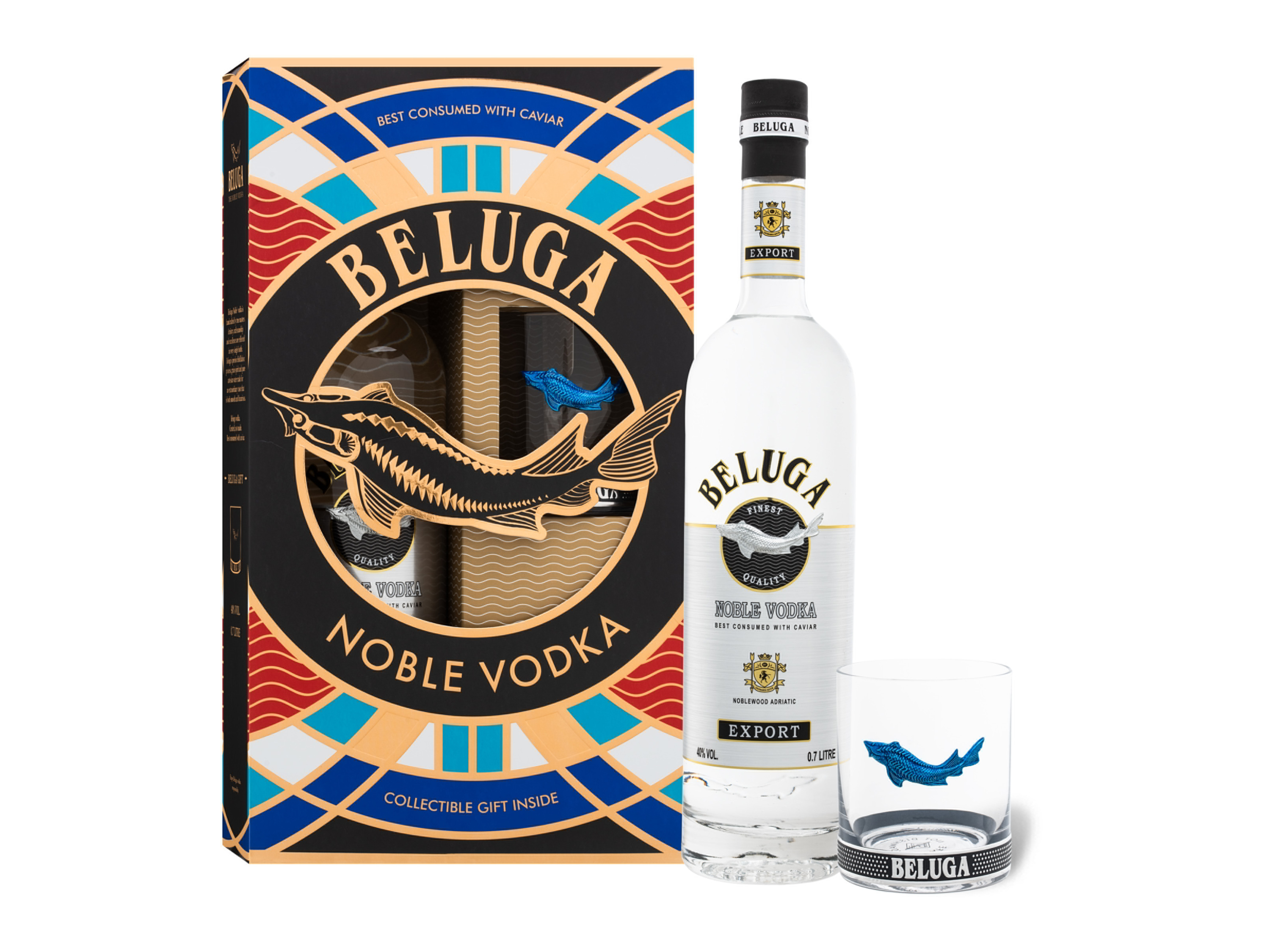 BELUGA Noble Vodka mit Geschenkbox 40% Vol""