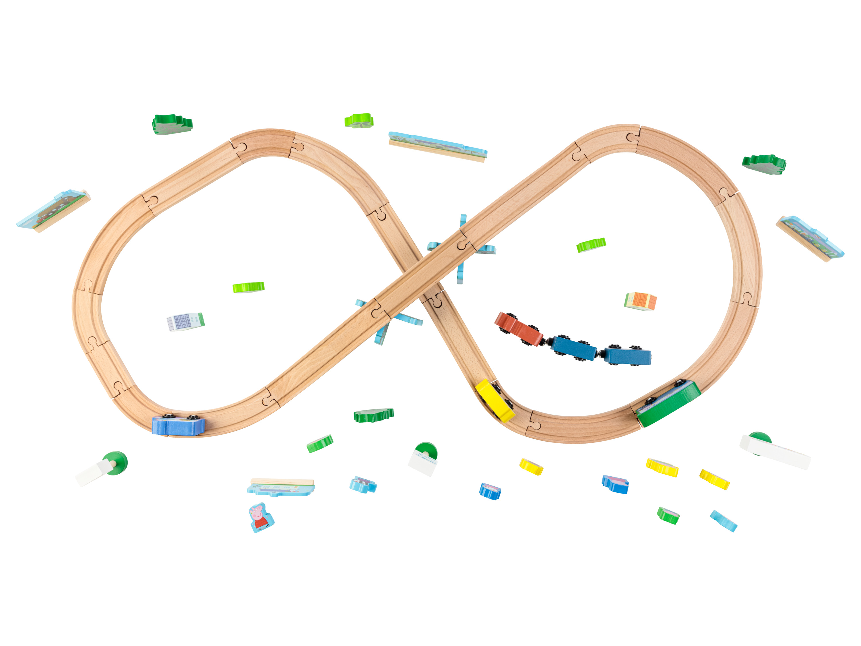Thumbnail - Holzeisenbahn-Set »Peppa Wutz«, mit umfangreicher Ausstattung