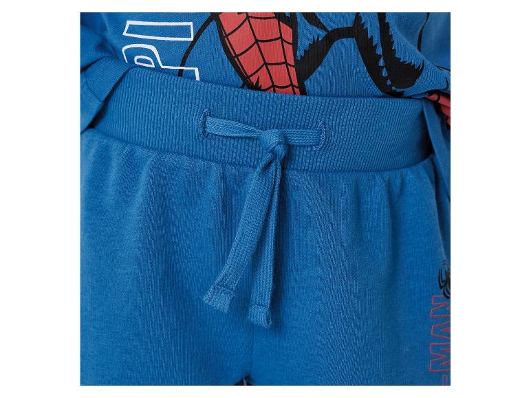 Dunkelblaue Spiderman-Shorts und -Shirt für Kinder.
