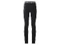 Schwarze Leggings mit weißem Bund.