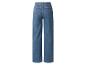Blaue Denim-Wide-Leg-Jeans für Damen, Rückansicht