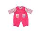Rosa Baby-Cord-Overall mit gestreiftem T-Shirt