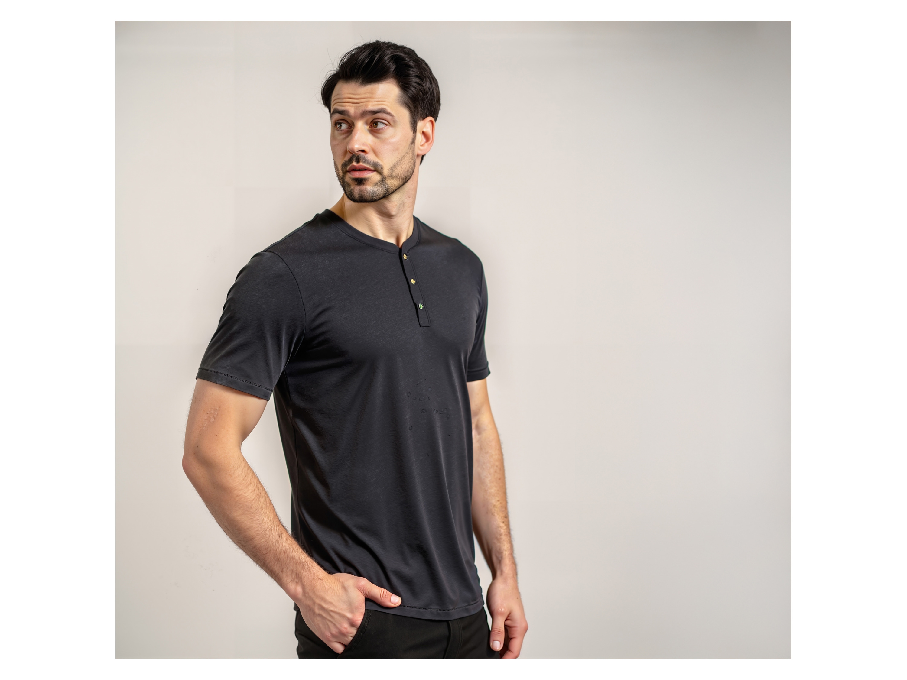 ESMARA MEN Herren T-Shirt (Schwarz, M (48/50)) – Bild 2 von 4