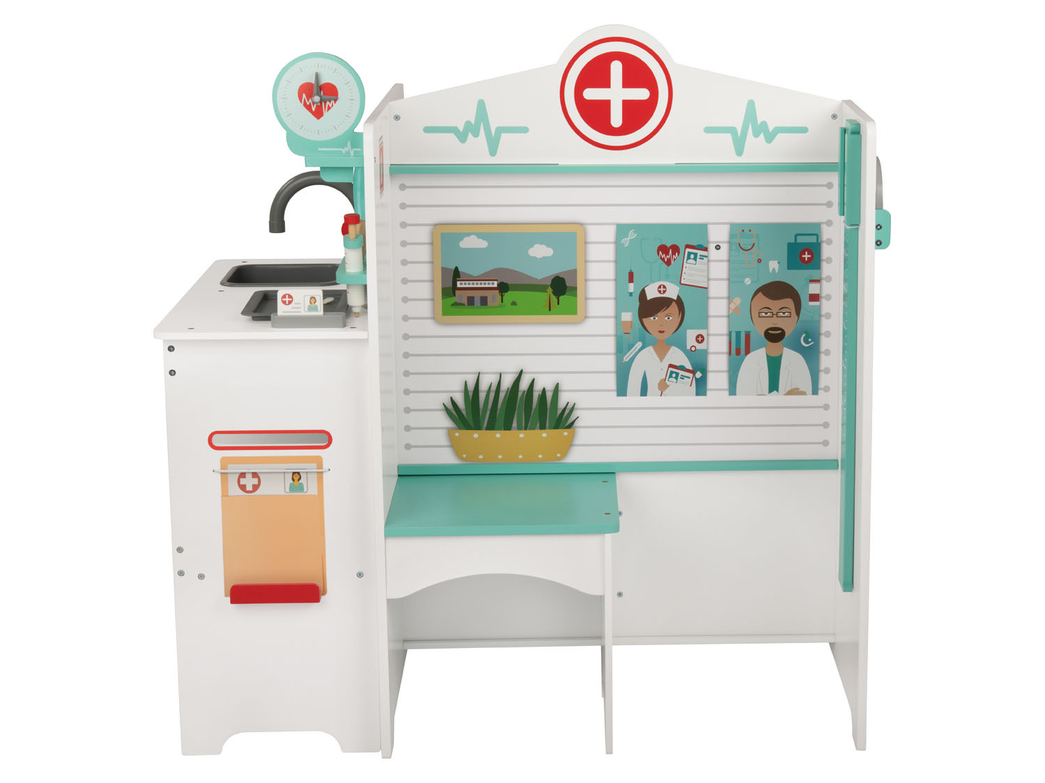 Was… Playtive und Arztpraxis, mit Holz Blutdruckmonitor