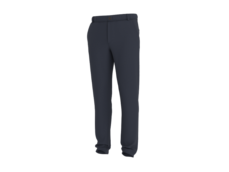 Dunkelgraue Herrenhose mit Knopfverschluss