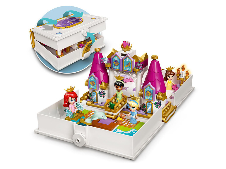 Gehe zu Vollbildansicht: LEGO® Disney Princess™ 43193 »Märchenbuch Abenteuer mit Arielle, Belle, Cinderella und Tiana« - Bild 4