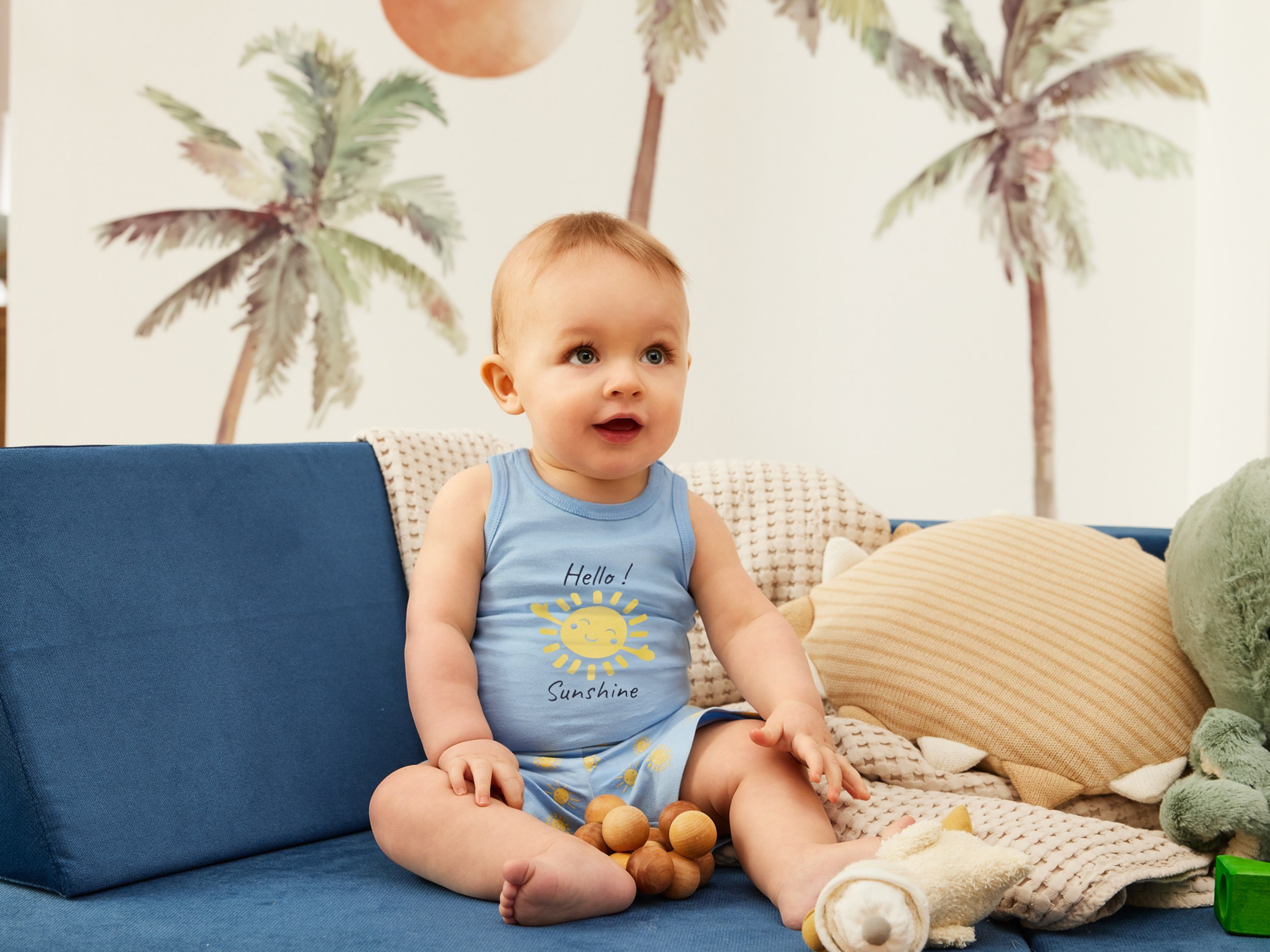 Thumbnail - lupilu® Baby Bodies, 2 Stück (50/56, hellblau/navy)