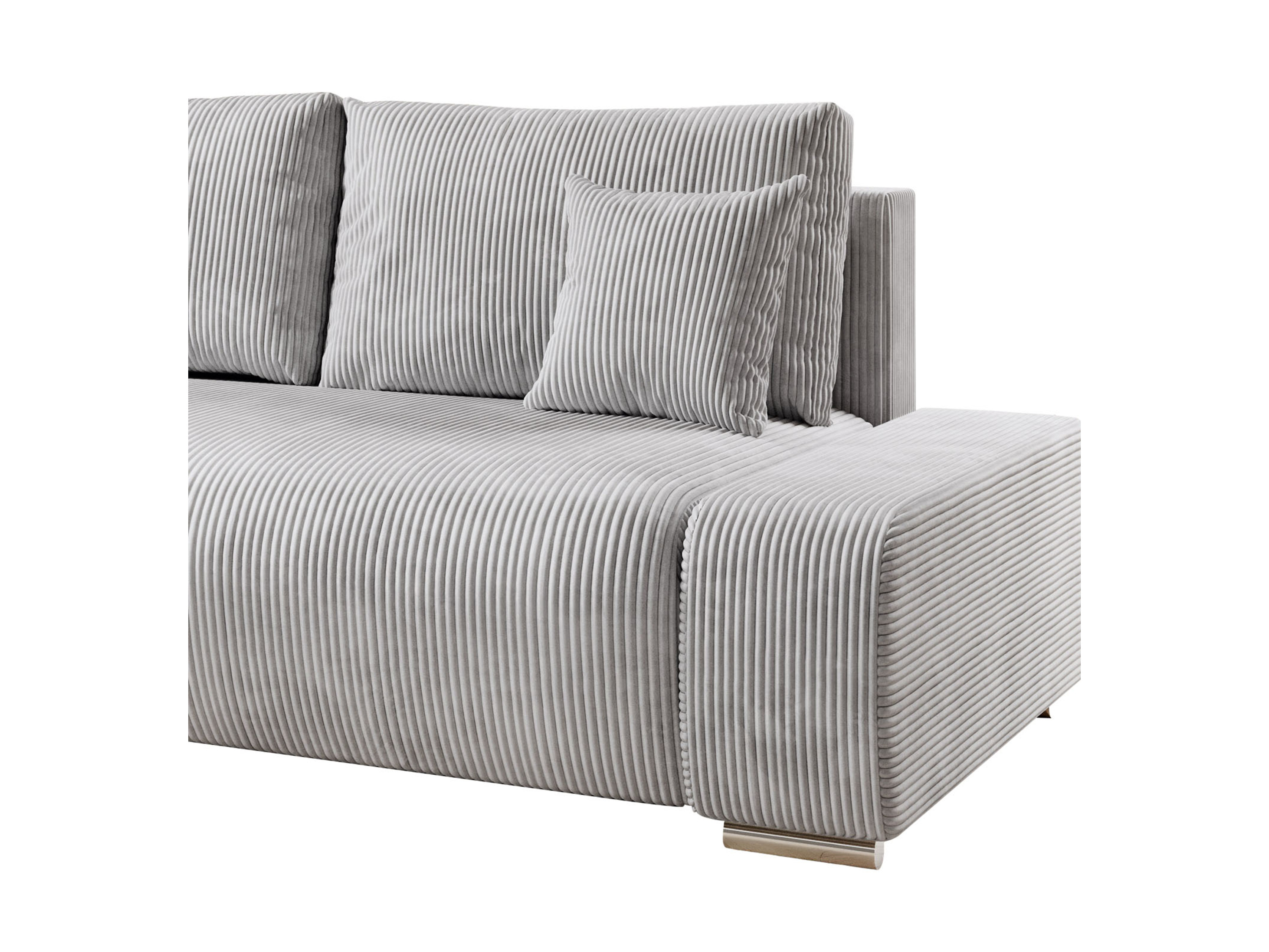 Thumbnail - Juskys Sofa Iseo mit Ottomane (Links, Hellgrau)""