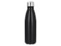Schwarze Wasserflasche mit Metallverschluss