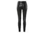 Schwarze Lederleggings für Damen.